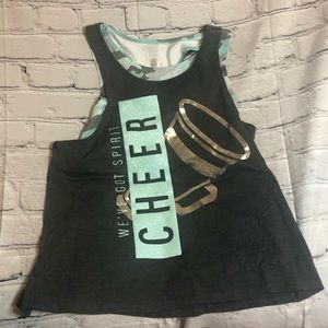 NWT Justice girls cheer top w/sports bra